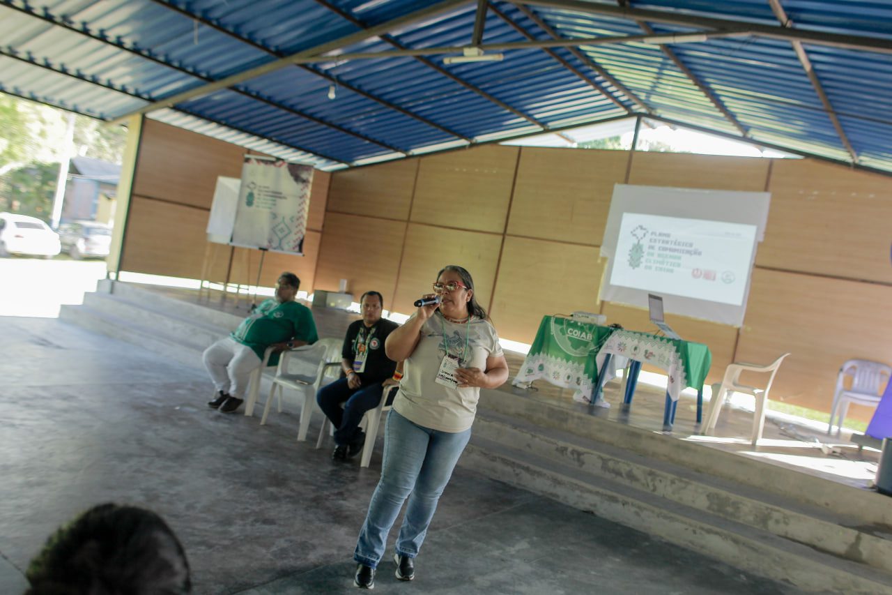 Sineia do Vale, departamento de Gestão Territorial Ambiental e Mudanças Climáticas do CIR, coordenadora do CIMC, Co-presidente CAUCUS Indígena • Foto: Caio Mota